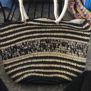 Black and white purse